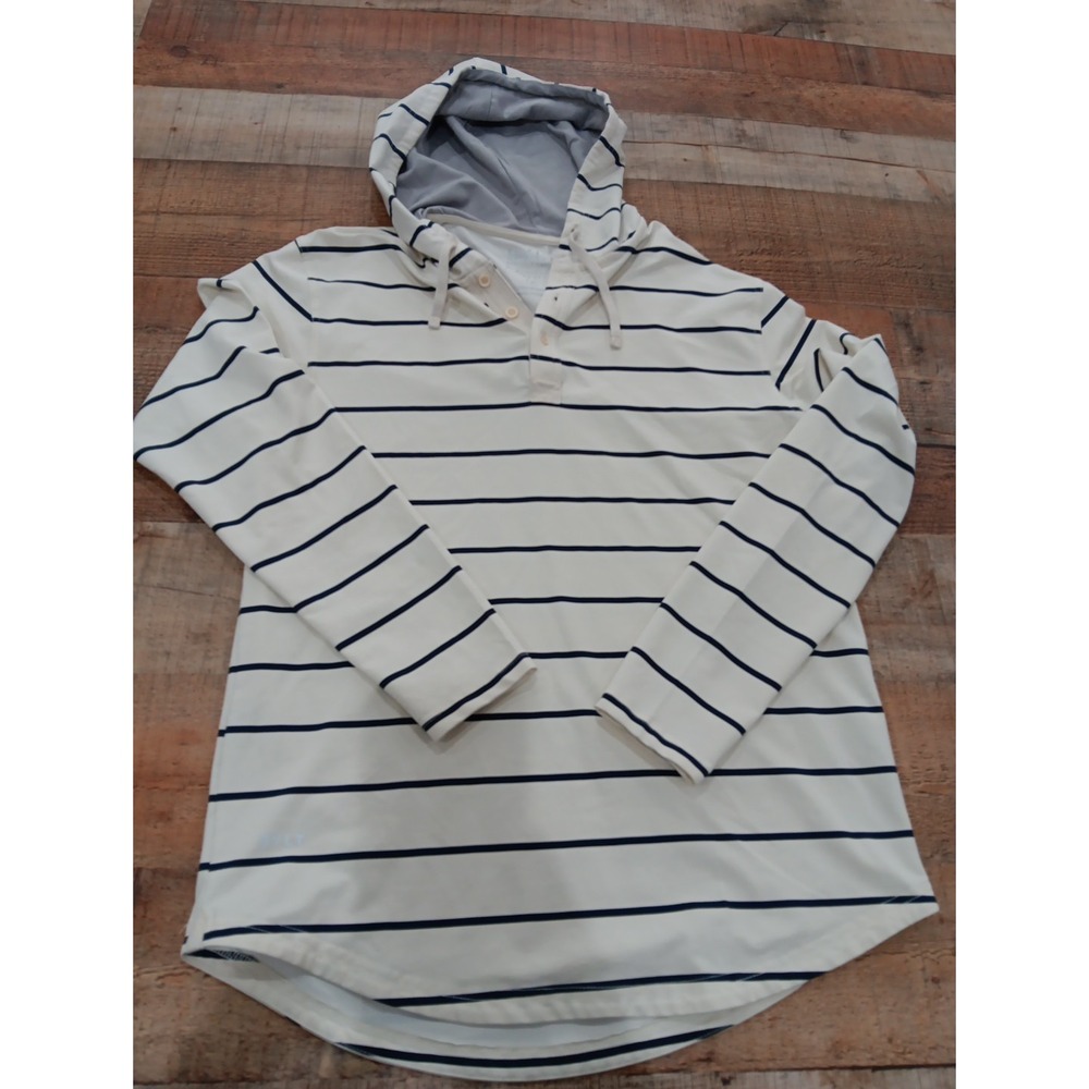 Men's BYLT Hooded Henley Long Sleeve Drop Cut Sz Medium Multicolor 2619